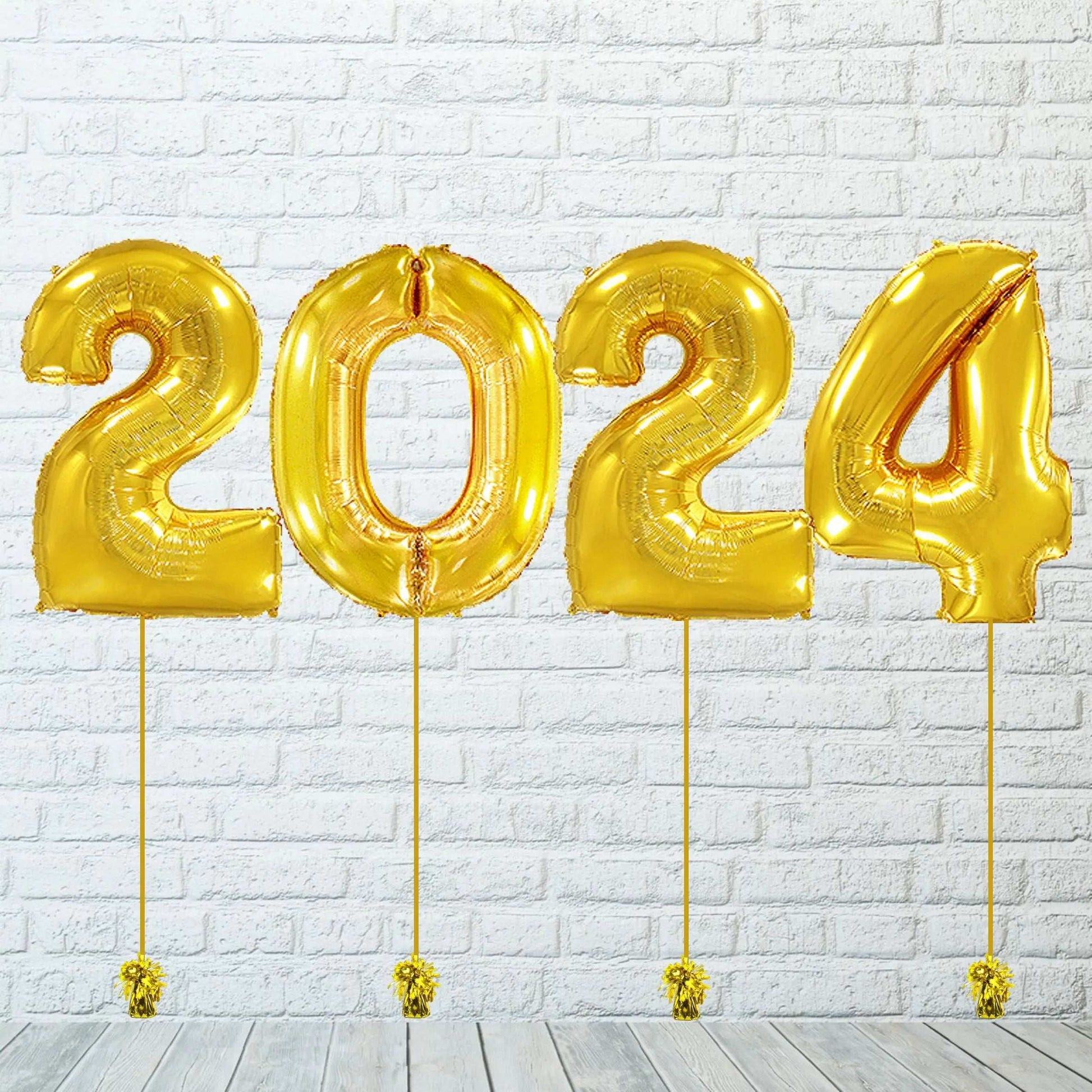 Globos Números Grandes Fin de Año Dorado - Parada Obligada