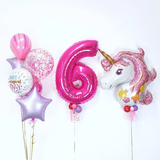 Balloon Kit Unicornio Gliter - Parada Obligada